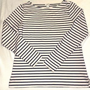 J. Crew Navy Stripped Long Sleeve. Size Small.